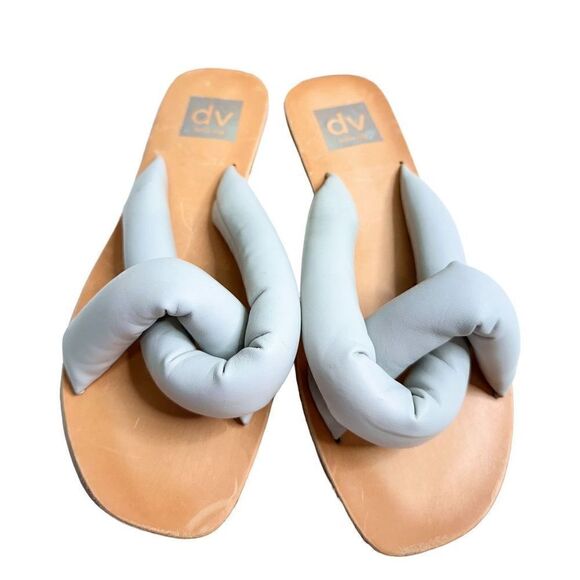 DV Dolce Vita Sandals‎ Womens Size 6.5 Blue Janae Slip On Flats - Picture 1 of 9